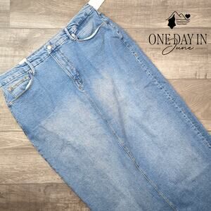 Good American Denim Maxi Skirt Size 15/16